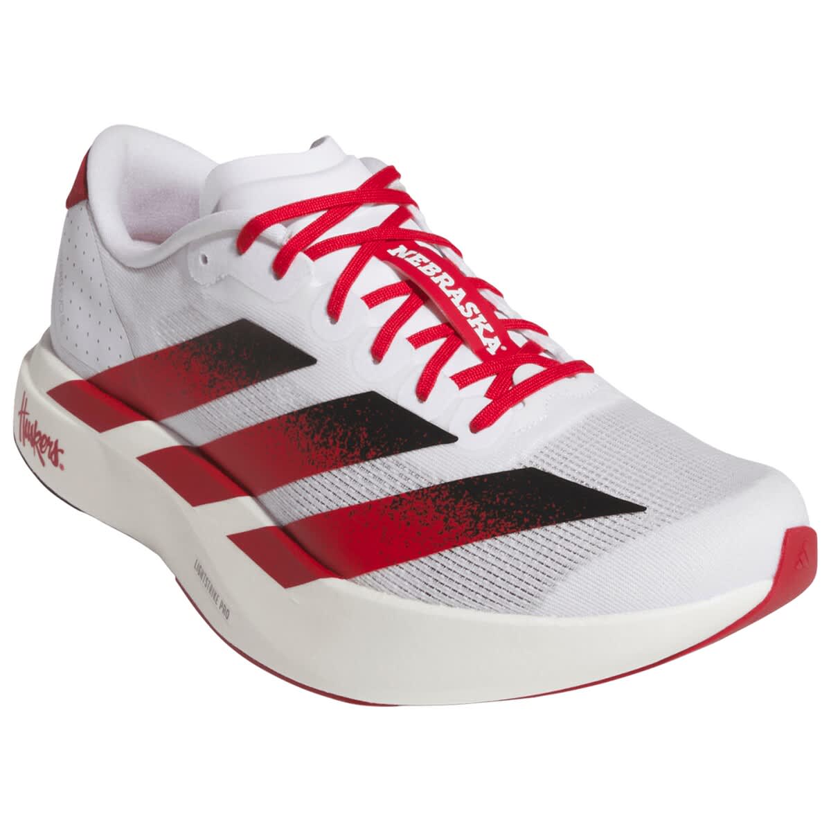 adidas Unisex adidas White Nebraska Huskers Adizero Evolution SL Running Shoes, Main, color, White