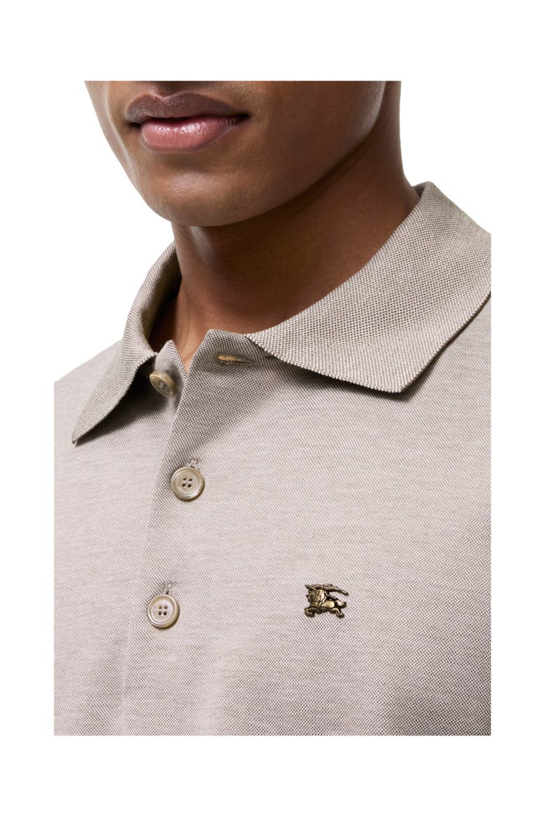 Metal Knight Cotton Polo Shirt, Alternate, color, Eriskay grey melange