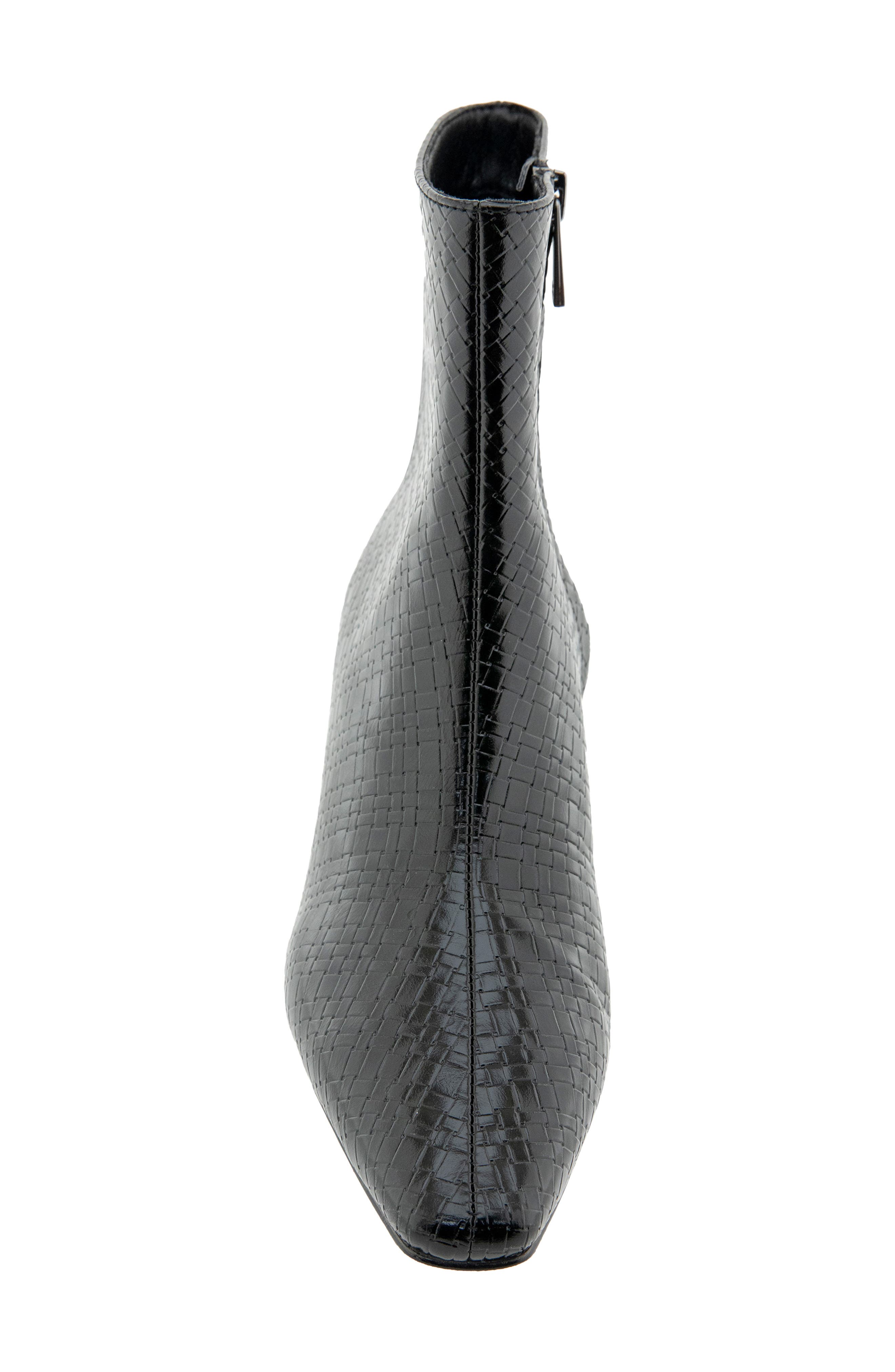 July Faux Leather Bootie, Alternate, color, BLACK WOVEN
