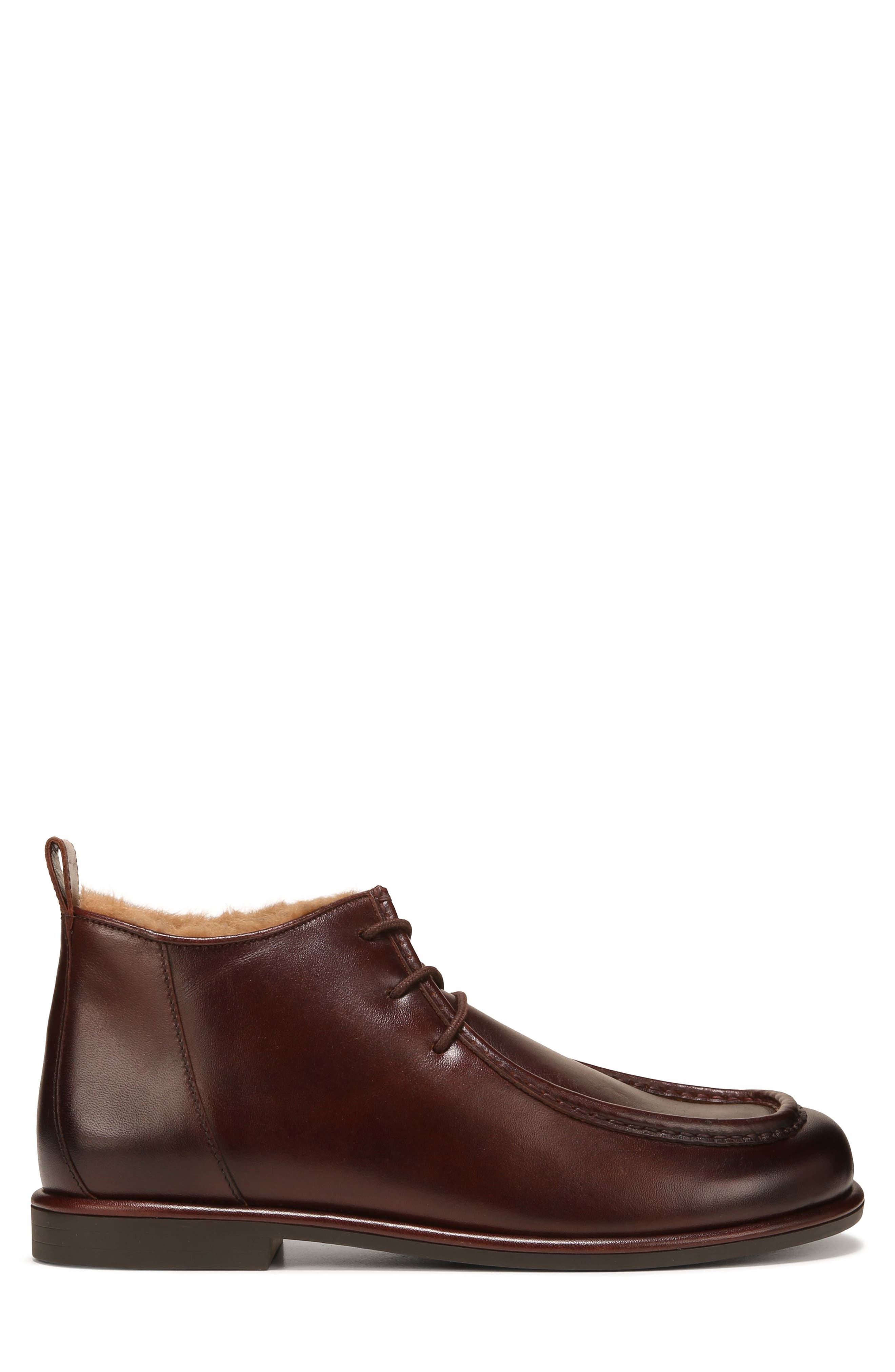 Cameron Cozy Leather Boot, Alternate, color, DARK BROWN