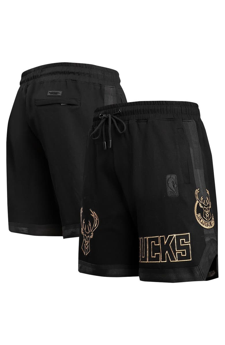 PRO STANDARD Men's Pro Standard Black Milwaukee Bucks Shorts, Alternate, color, Black