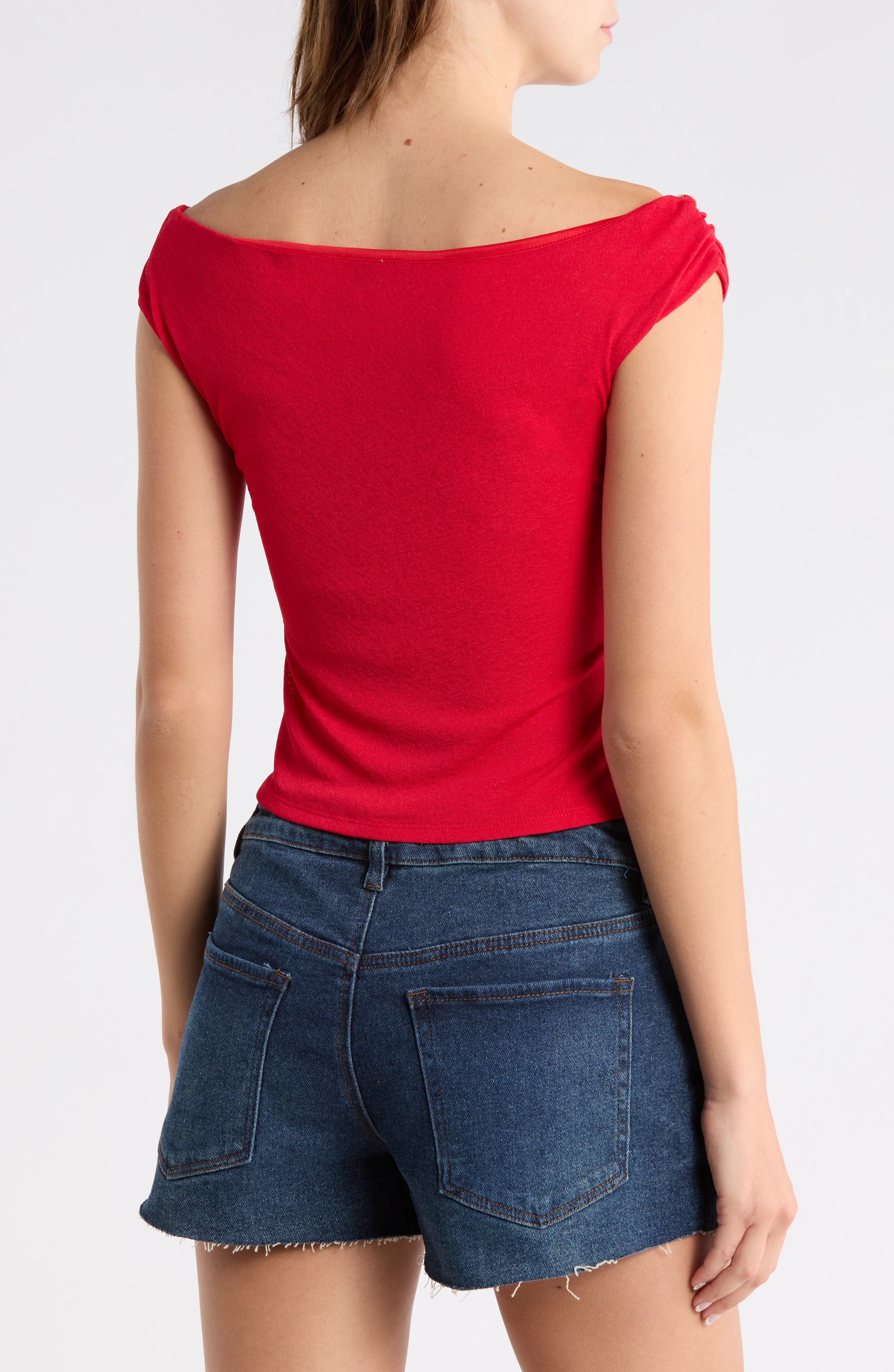 Drape Neck Off the Shoulder Top - image 2