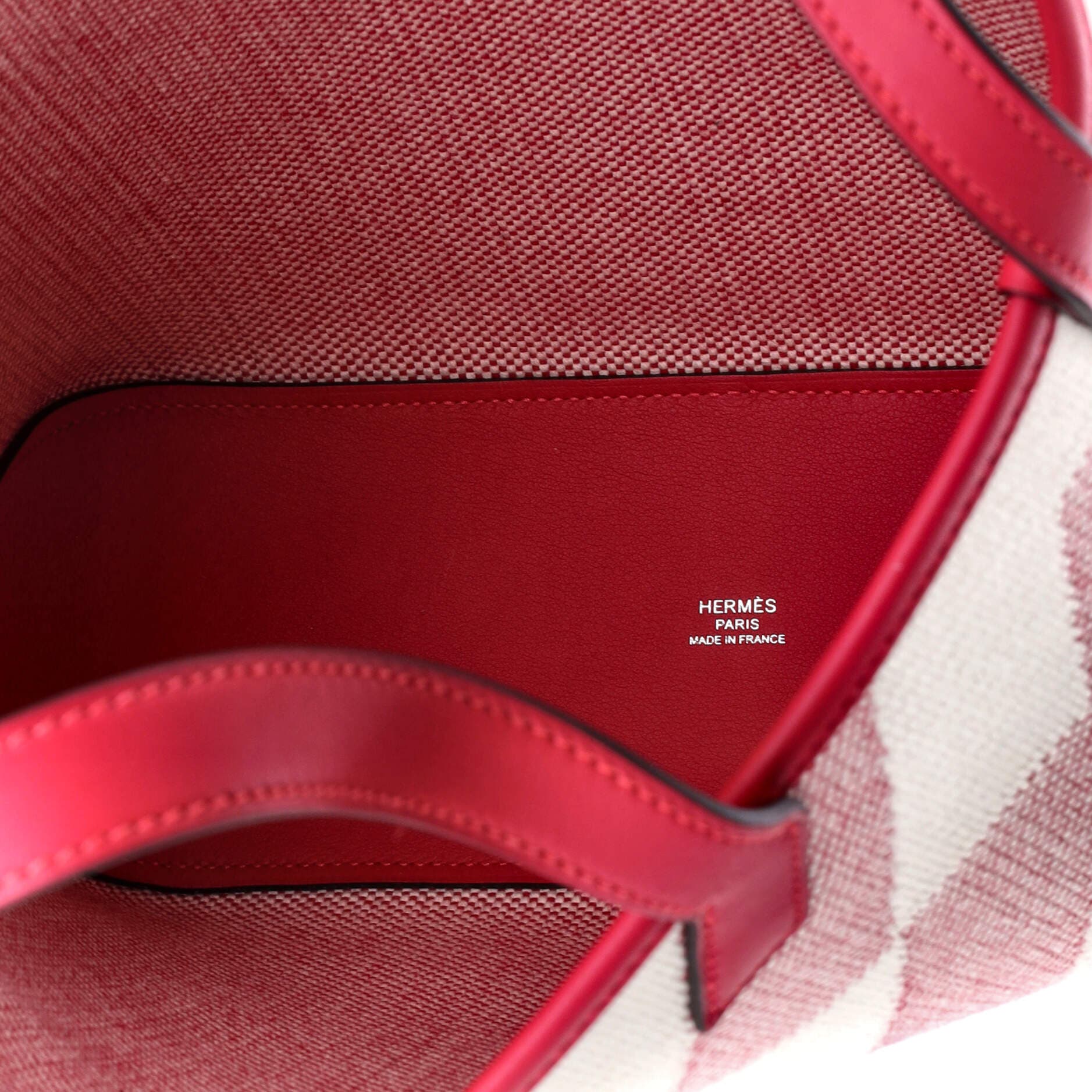 Pre-Owned Hermes Cabas H en Biais Tote Canvas with Leather 27, Alternate, color, 