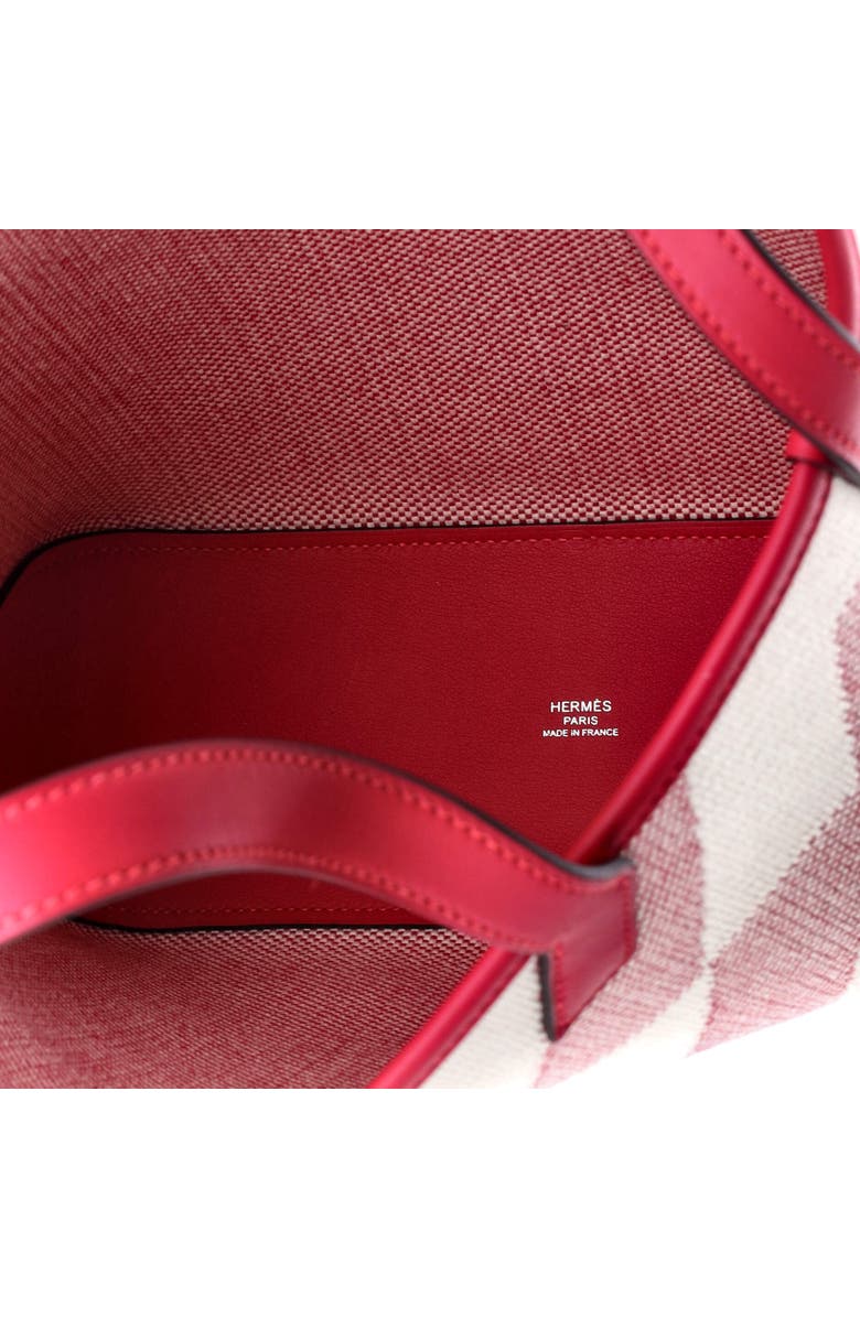 Pre-Owned Hermes Cabas H en Biais Tote Canvas with Leather 27, Alternate, color, Framboise