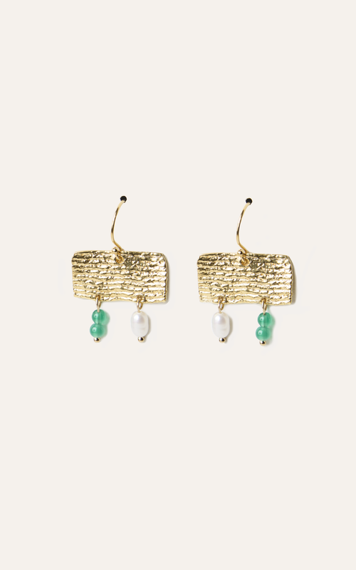 Cog Vessel Earrings- 14k Gold Plate In Gold