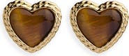 ARGENTO VIVO Semiprecious Stone Heart Stud Earrings