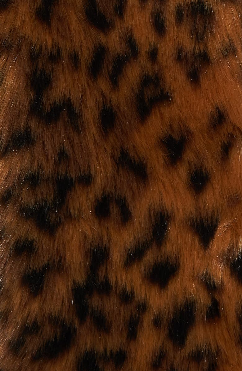 J.Crew Leopard Print Faux Fur Coat, Alternate, color, 