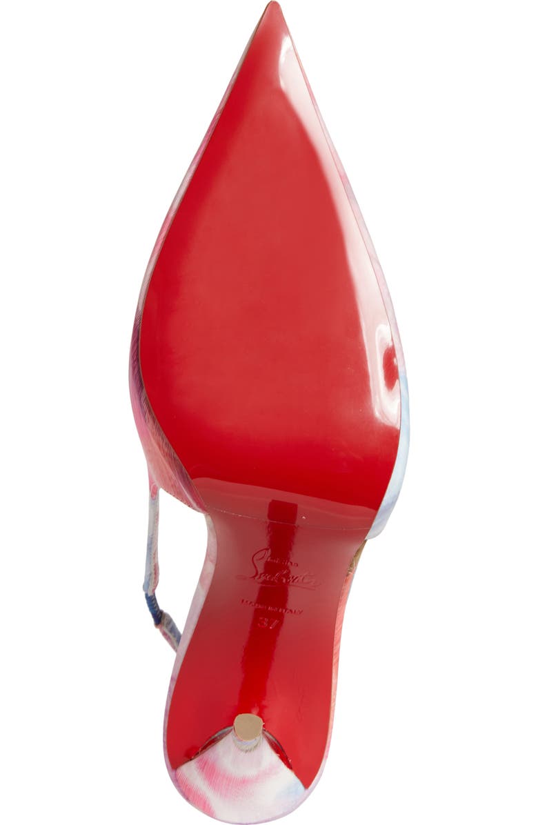 Christian Louboutin Miss Z Pointed Toe Slingback Pump, Alternate, color, Multi/ Lin Multi