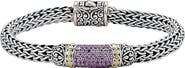 SAMUEL B. Semiprecious Stone Textured Bangle Bracelet