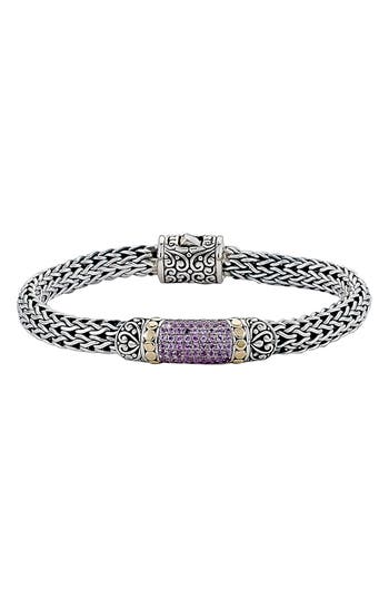 Samuel B. 18k & Silver 1.18 Ct. Tw. Pink Sapphire Bracelet In Pink