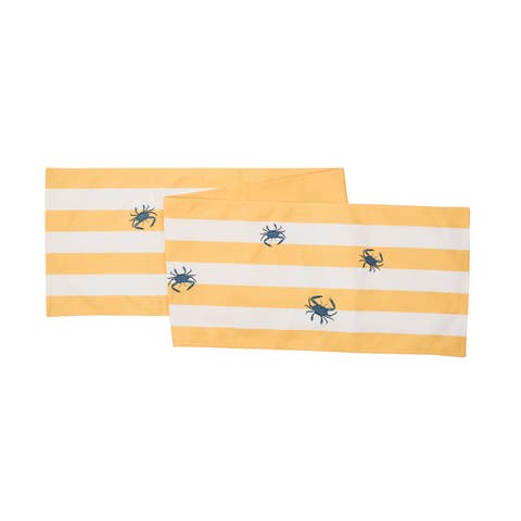 Crab Stripe Indoor/Outdoor Table Runner 13.5" x 72"