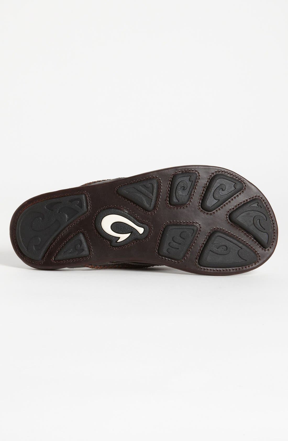 Mea Ola Flip Flop, Alternate, color, CHARCOAL/ DARK JAVA