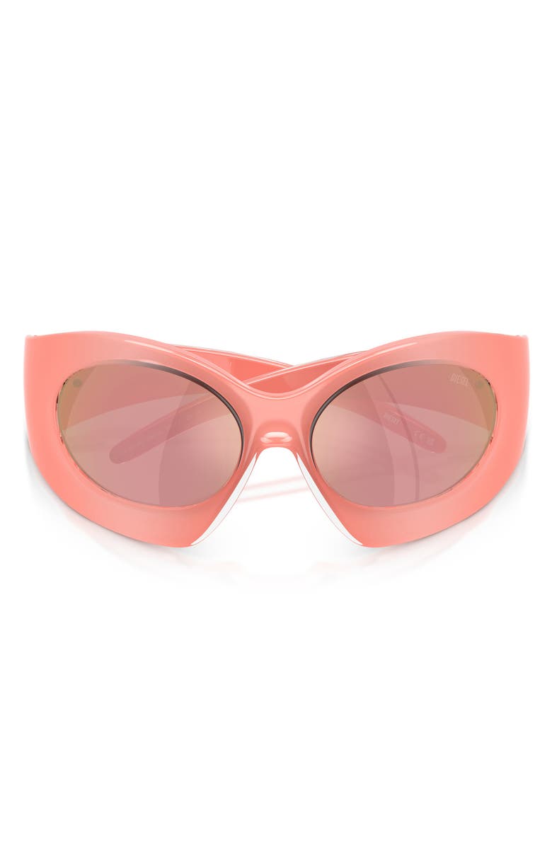 DIESEL<sup>®</sup> 56mm Mirrored Cat Eye Sunglasses, Alternate, color, 