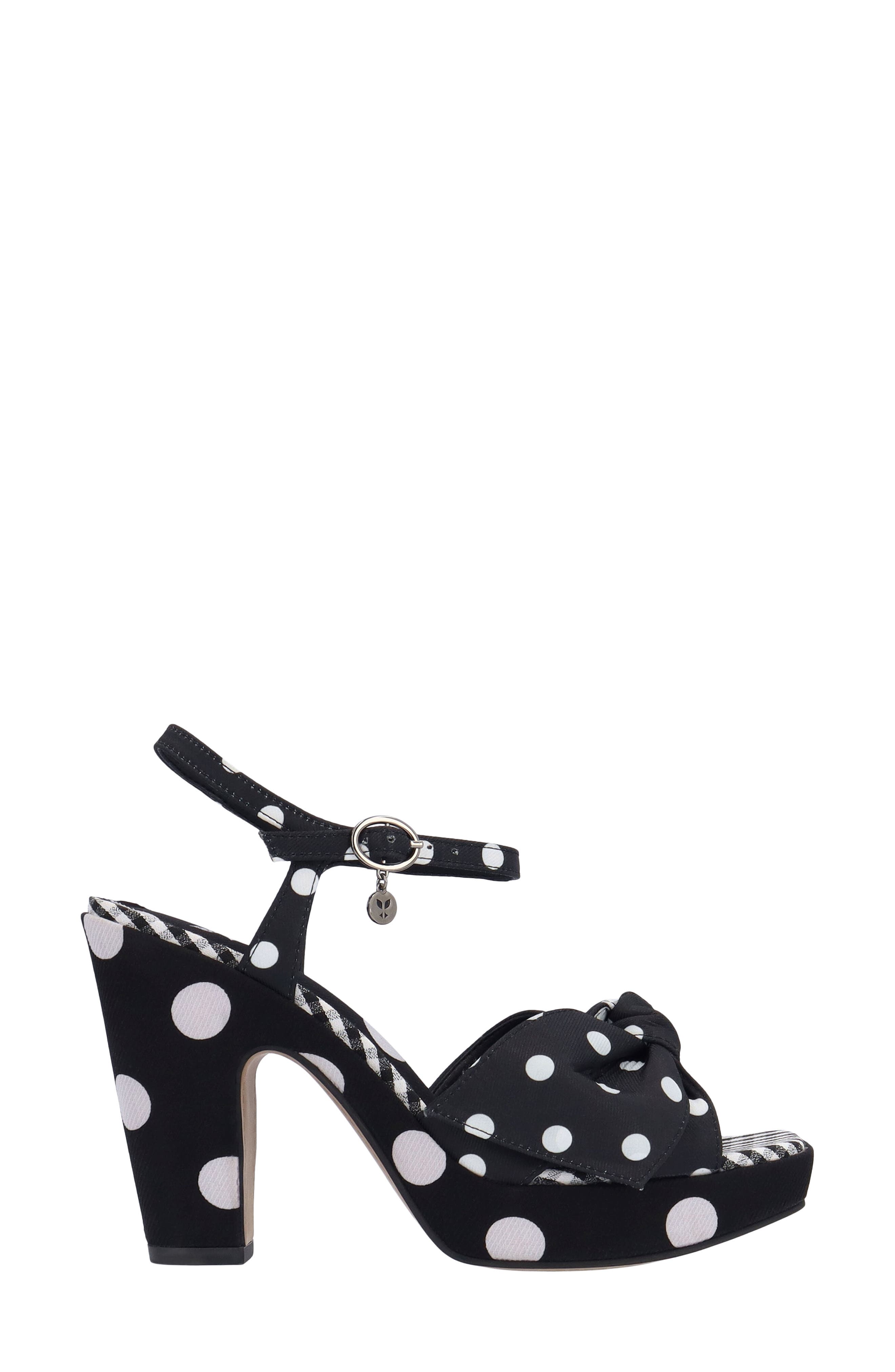 J. Reneé Burkett Platform Sandal, Alternate, color, Black/ White