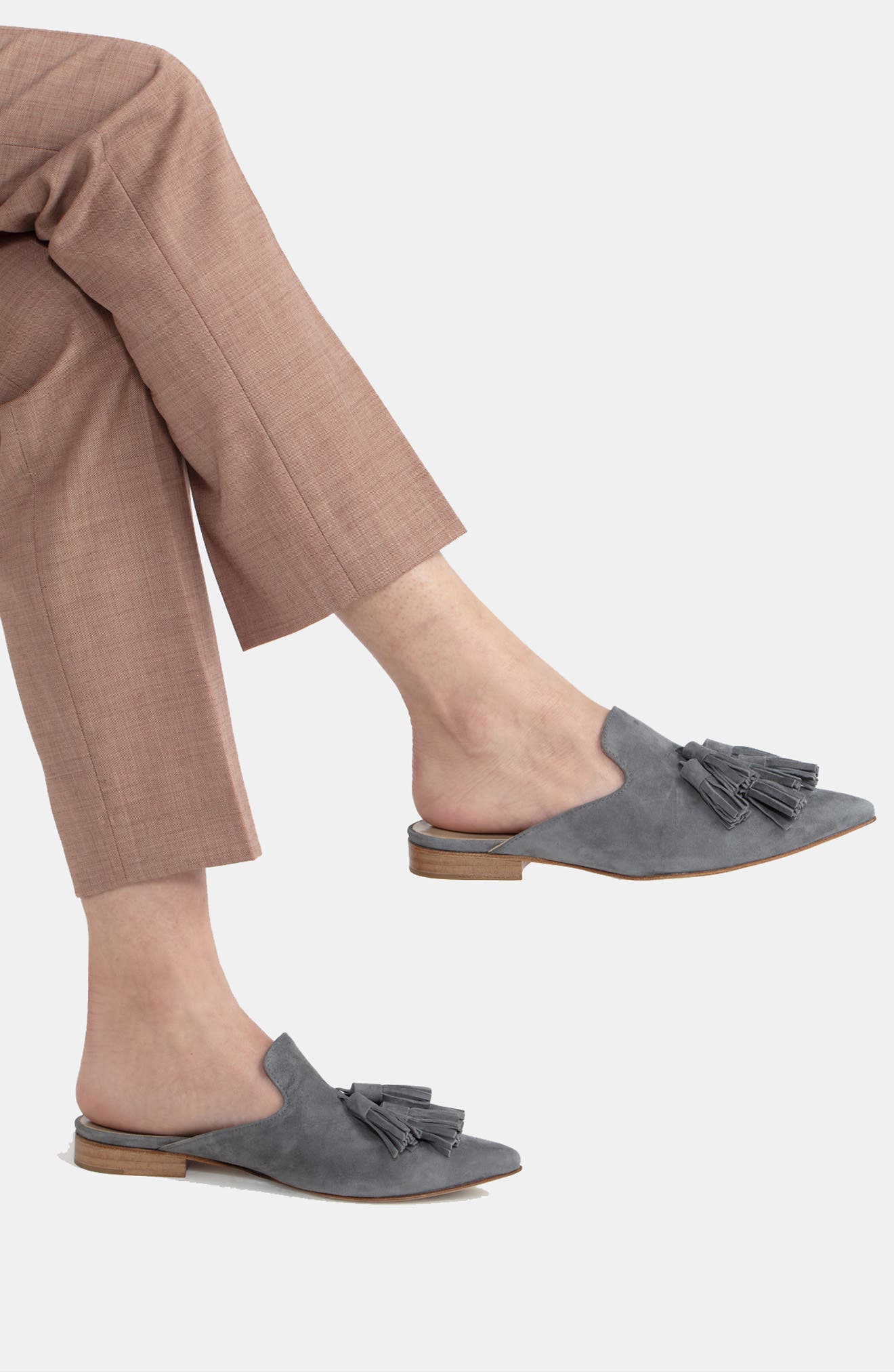 BELLS & BECKS Mirella Pointed Toe Tassel Mule, Alternate, color, 