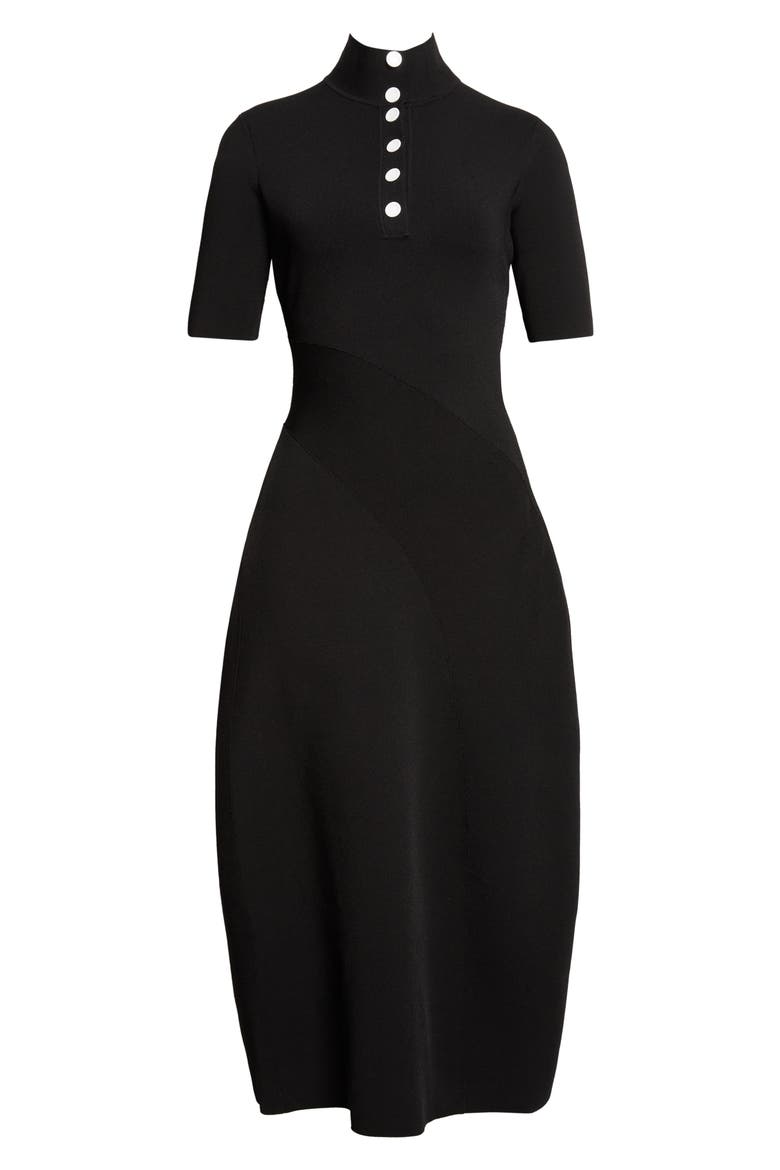 Mathilde Sculpted Sweater Dress, Main, color, BLACK