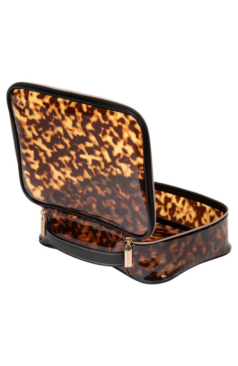 Stephanie Johnson Claire Miami Clearly Tortoise Jumbo Makeup Case, Alternate, color,
