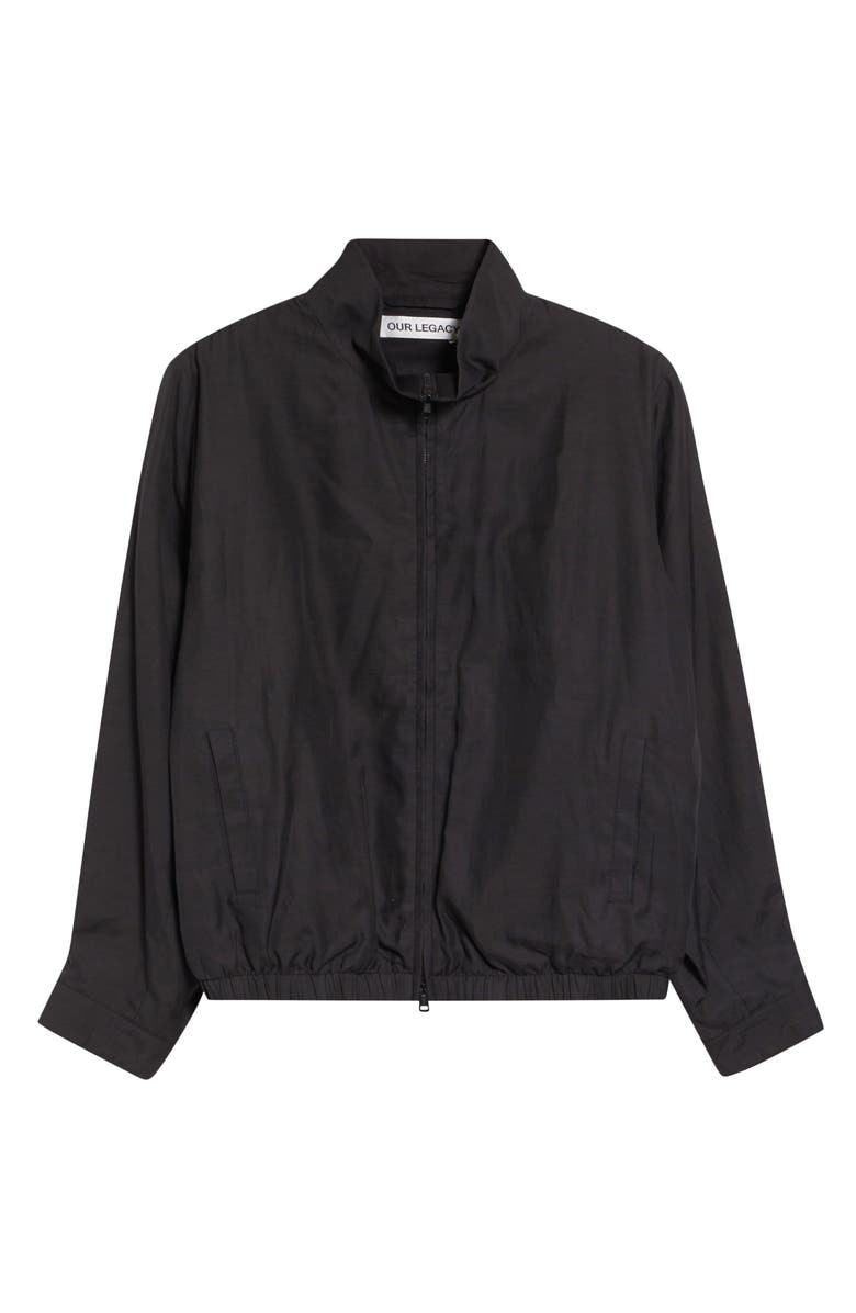 OUR LEGACY Casino Cupro & Cotton Jacket, Main, color, Still Black Calm Cupro Cotton