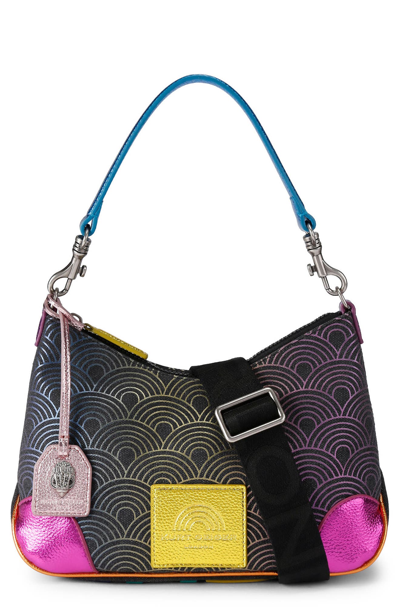 Kurt Geiger London Small Southbank Hobo Bag, Main, color, Charcoal