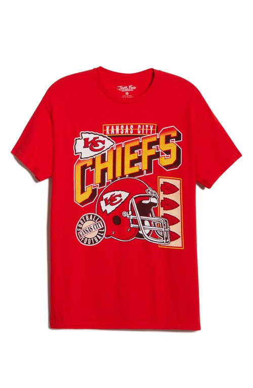 Junk Food Chiefs Checkdown Cotton Graphic T-shirt In Red