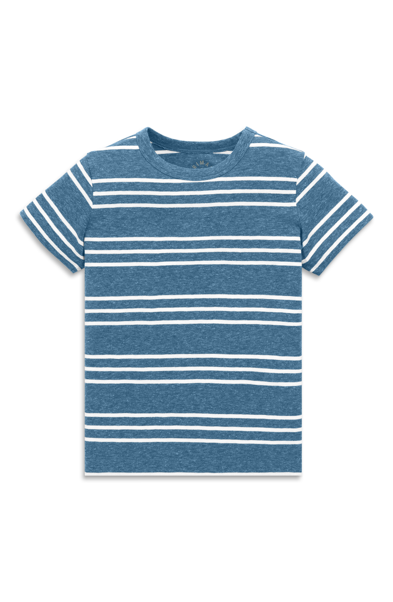 Primary Kids Heathered Tee In Stripe, Main, color, Moonlight White Stripe
