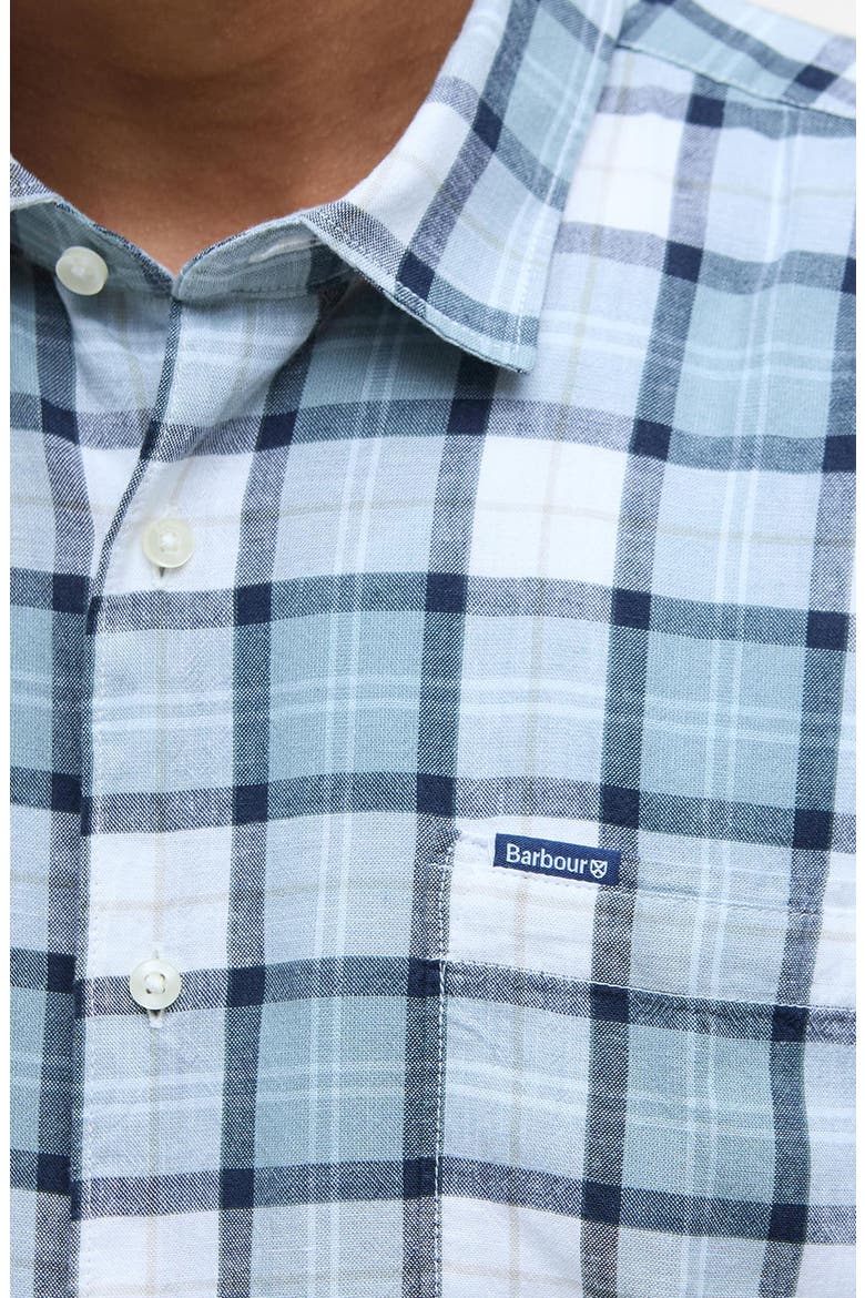 Midfield Plaid Short Sleeve Lyocell & Linen Button-Up Shirt, Alternate, color, NORTHSHORE TARTAN