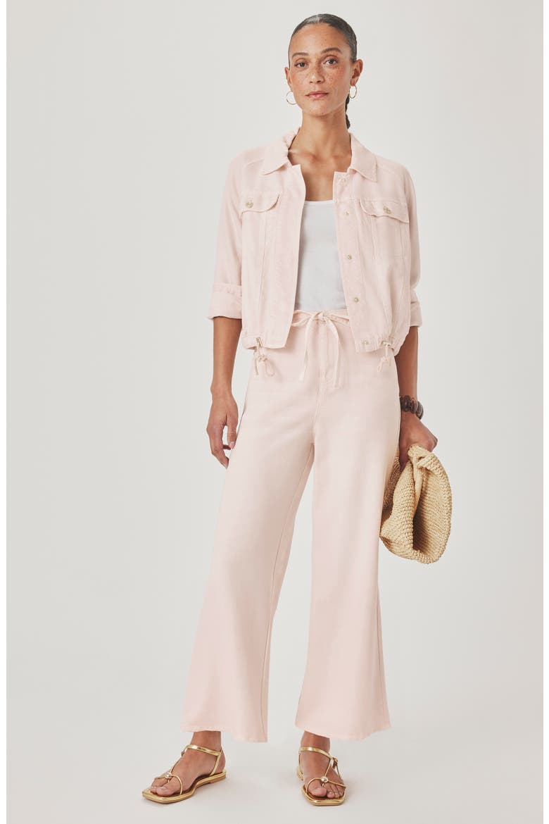 Lounge Wide Leg Crop Jeans, Alternate, color, ROSE PETAL