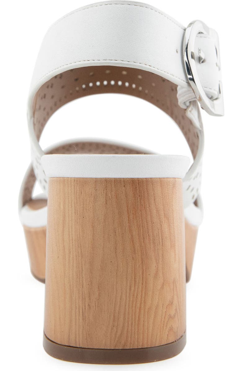 Aerosoles Camera Perforated Slingback Platform Sandal, Alternate, color, White Perforated Faux Leather
