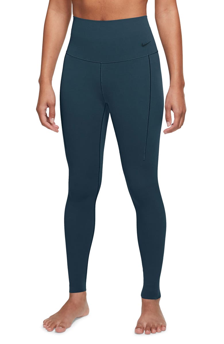 Nike Zenvy Gentle-Support High-Waisted 7/8 Leggings, Main, color, 478 Armrnv/Black