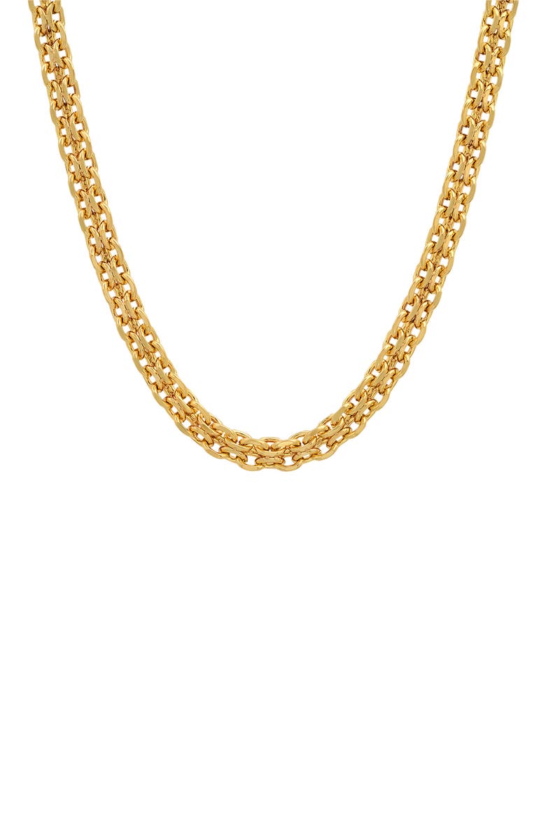 Men's 18K Yellow Gold Plated Stainless Steel Chain Necklace, Main, color, YELLOW
