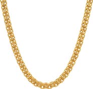 STEELTIME Men's 18K Yellow Gold Plated Stainless Steel Chain Necklace