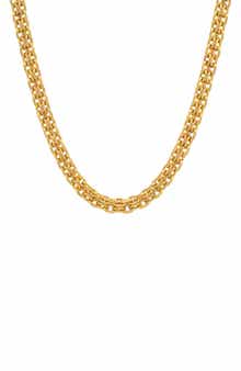 STEELTIME Men's 18K Yellow Gold Plated Stainless Steel Chain Necklace