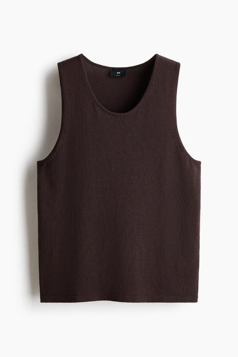 Regular Fit Knitted Vest Top