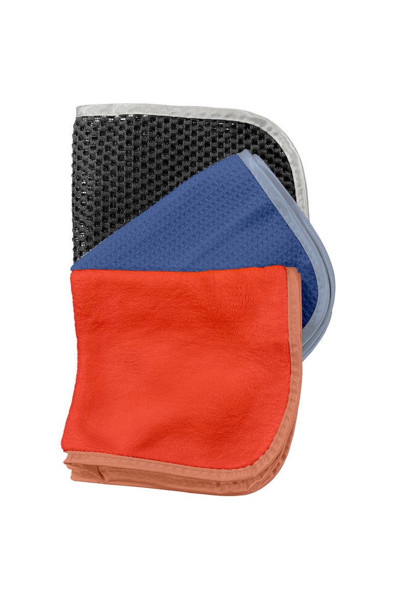 3 Piece Microfiber Towel Set, Alternate, color, Multicolored