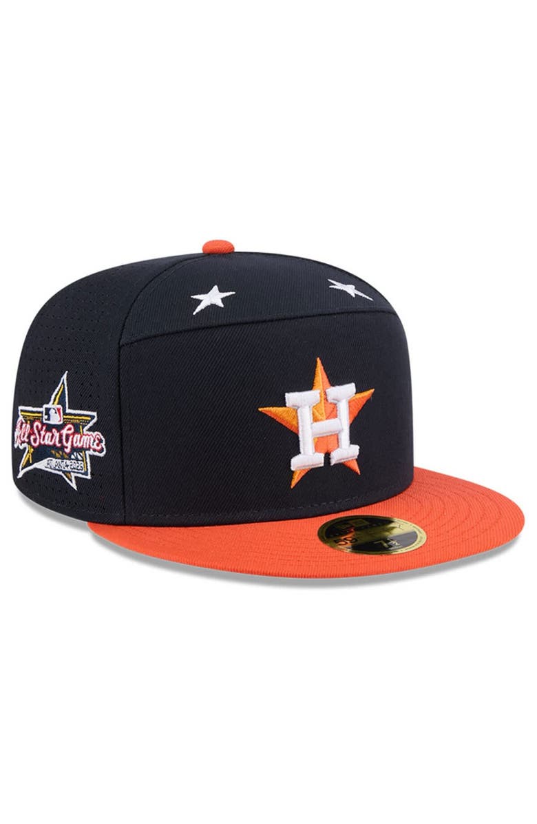 New Era Men's New Era Navy/Orange Houston Astros 2025 MLB All-Star Game Side Patch 59FIFTY Fitted Hat, Alternate, color, Navy