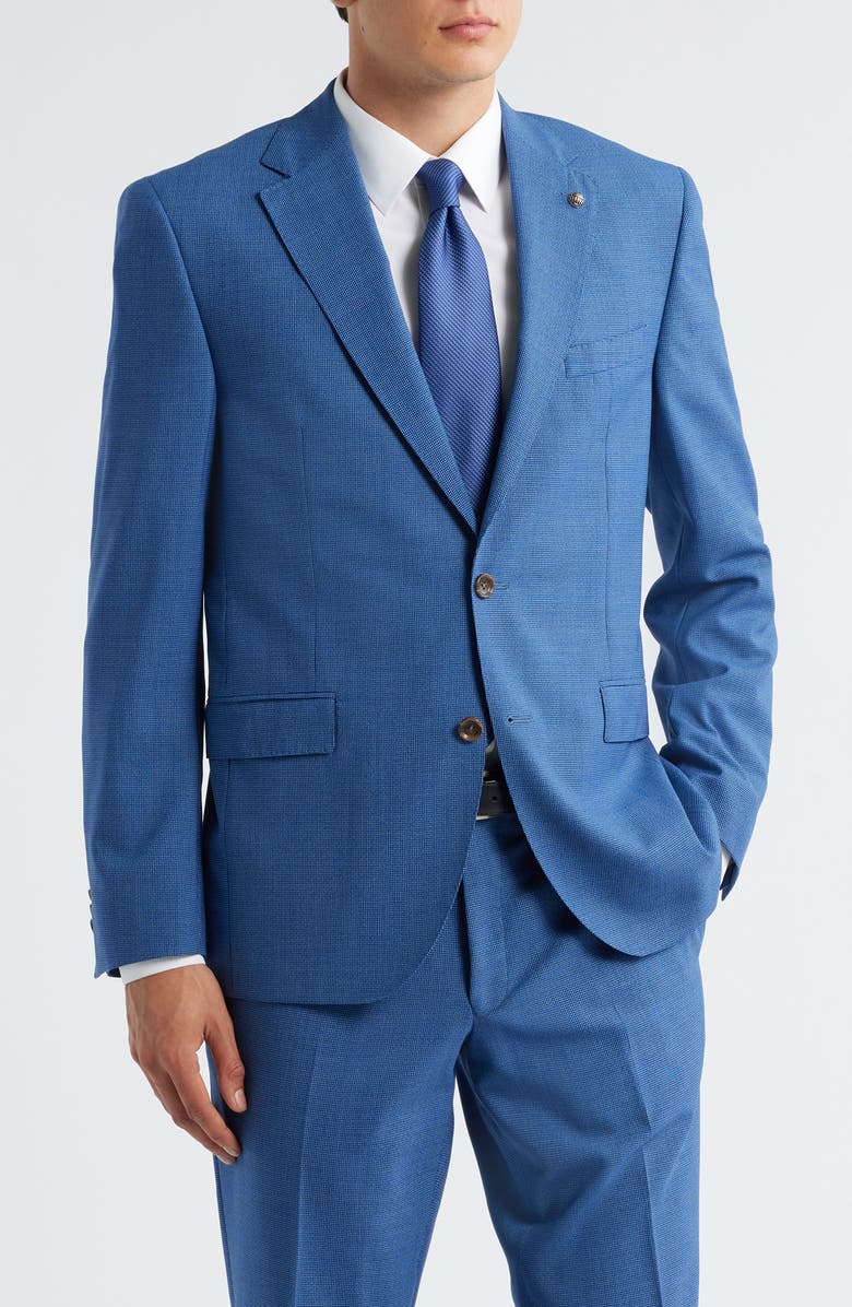 Jack Victor Esprit Micro Houndstooth Super 130s Wool Suit, Alternate, color, Blue