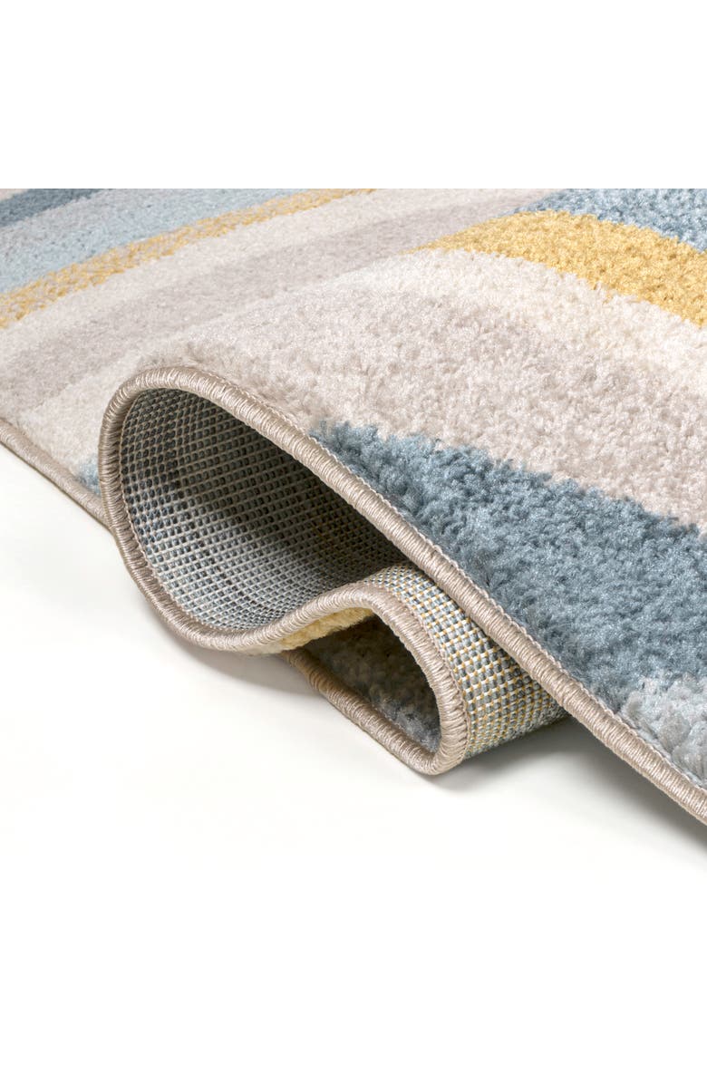 JONATHAN Y Flow Abstract Swirl Area Rug, Alternate, color, Blue/Mustard/Gray