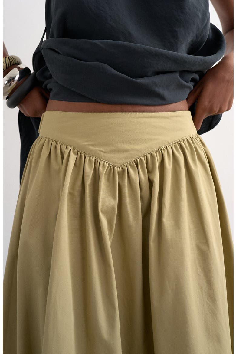 Saloon Maxi Skirt, Alternate, color, GREEN