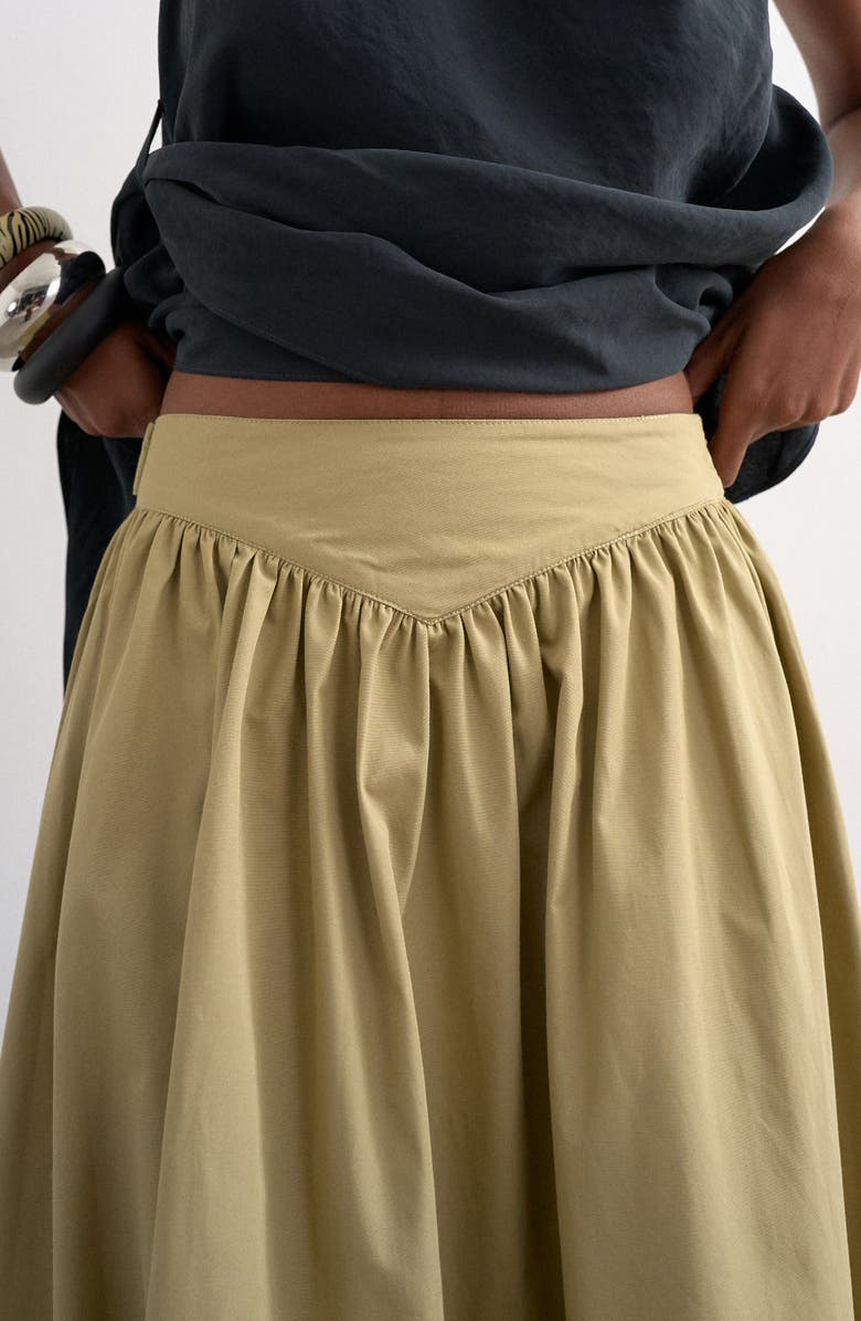 Topshop Saloon Maxi Skirt, Alternate, color, Green