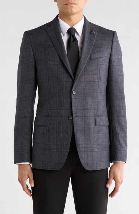 John Varvatos Star USA Plaid Two-Button Sport Coat