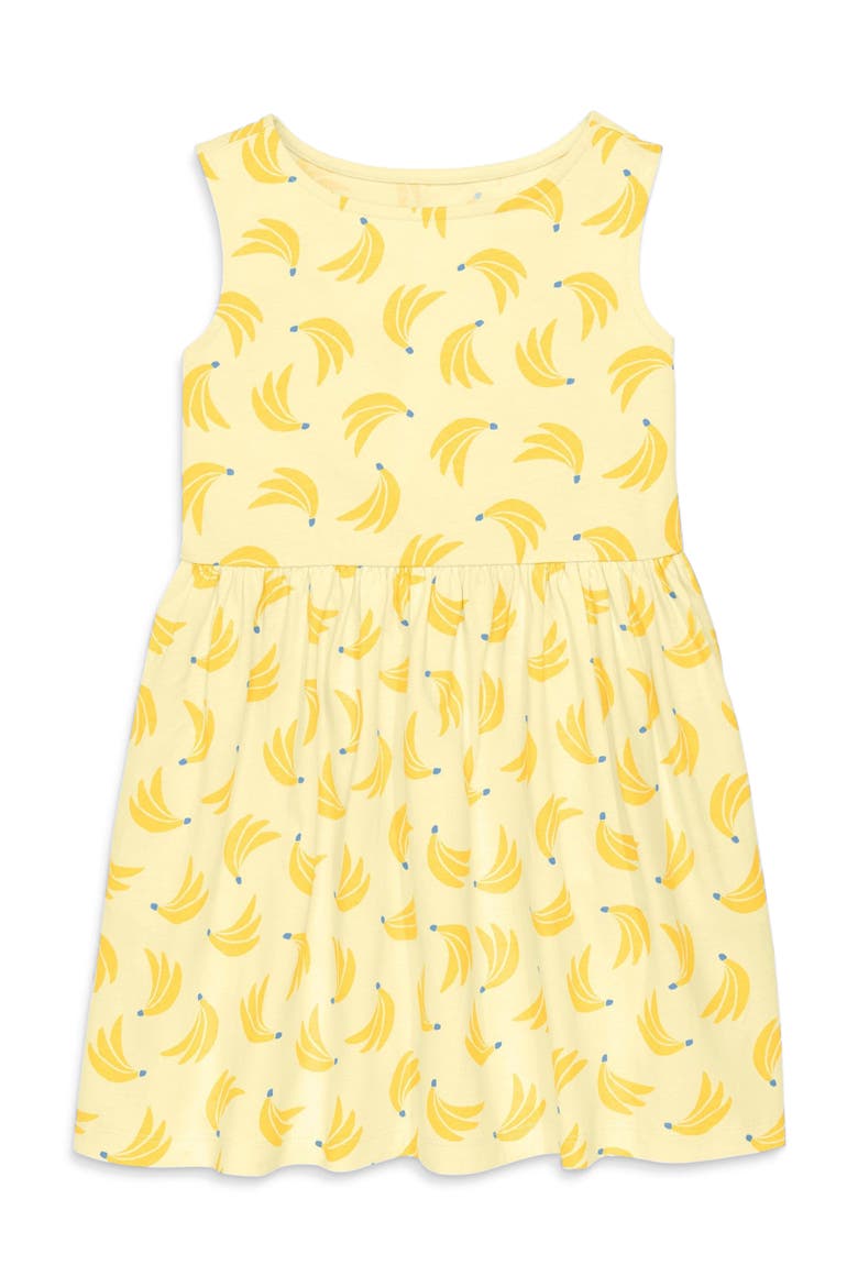 Kids Recess Dress In Seasonal Prints, Main, color, Light Banana Bananas
