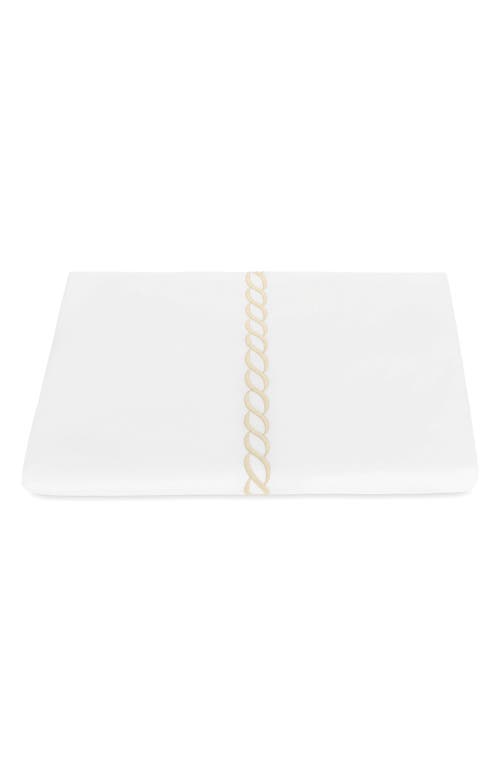 Matouk Classic Chain Cotton Percale Duvet Cover