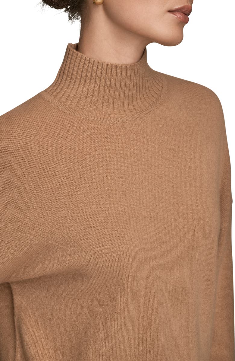 Donna Karan New York Wool & Cashmere Turtleneck Sweater, Alternate, color, Fawn
