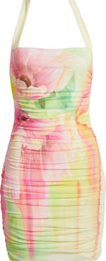 AFRM Bonnie Halter Neck Mesh Minidress