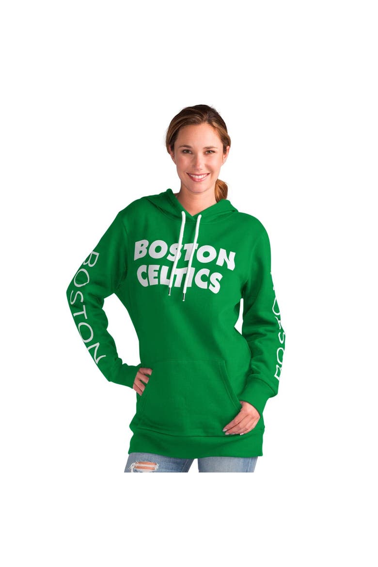 Women's G-III 4Her by Carl Banks Kelly Green Boston Celtics Base Coach Pullover Hoodie, Alternate, color, Kelly Green