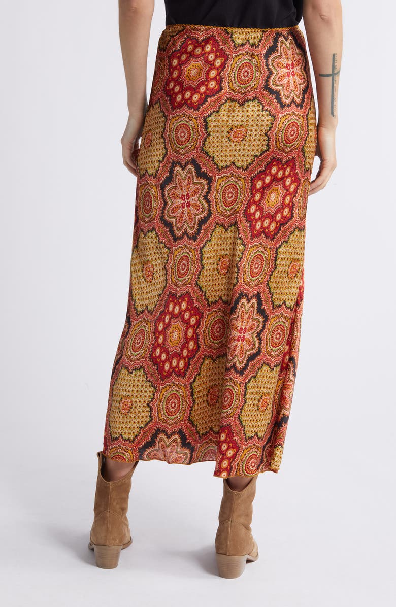 THE GREAT. The Seabank Patchwork Print Midi Skirt, Alternate, color, 