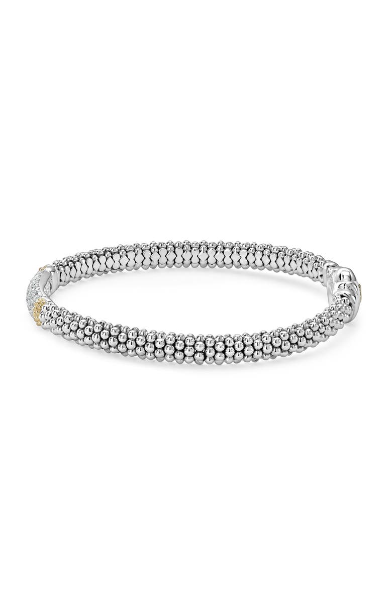 LAGOS Diamond Lux Caviar Bracelet, Alternate, color, Silver/Diamond