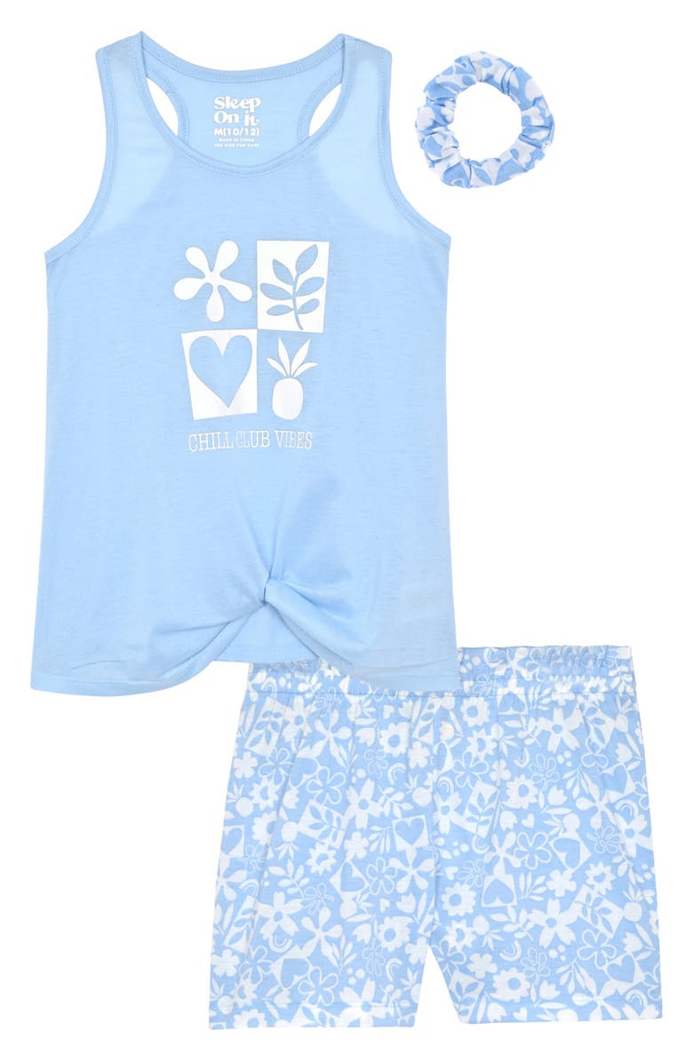 SLEEP ON IT Kids' Print Three-Piece Short Pajamas, Main, color,