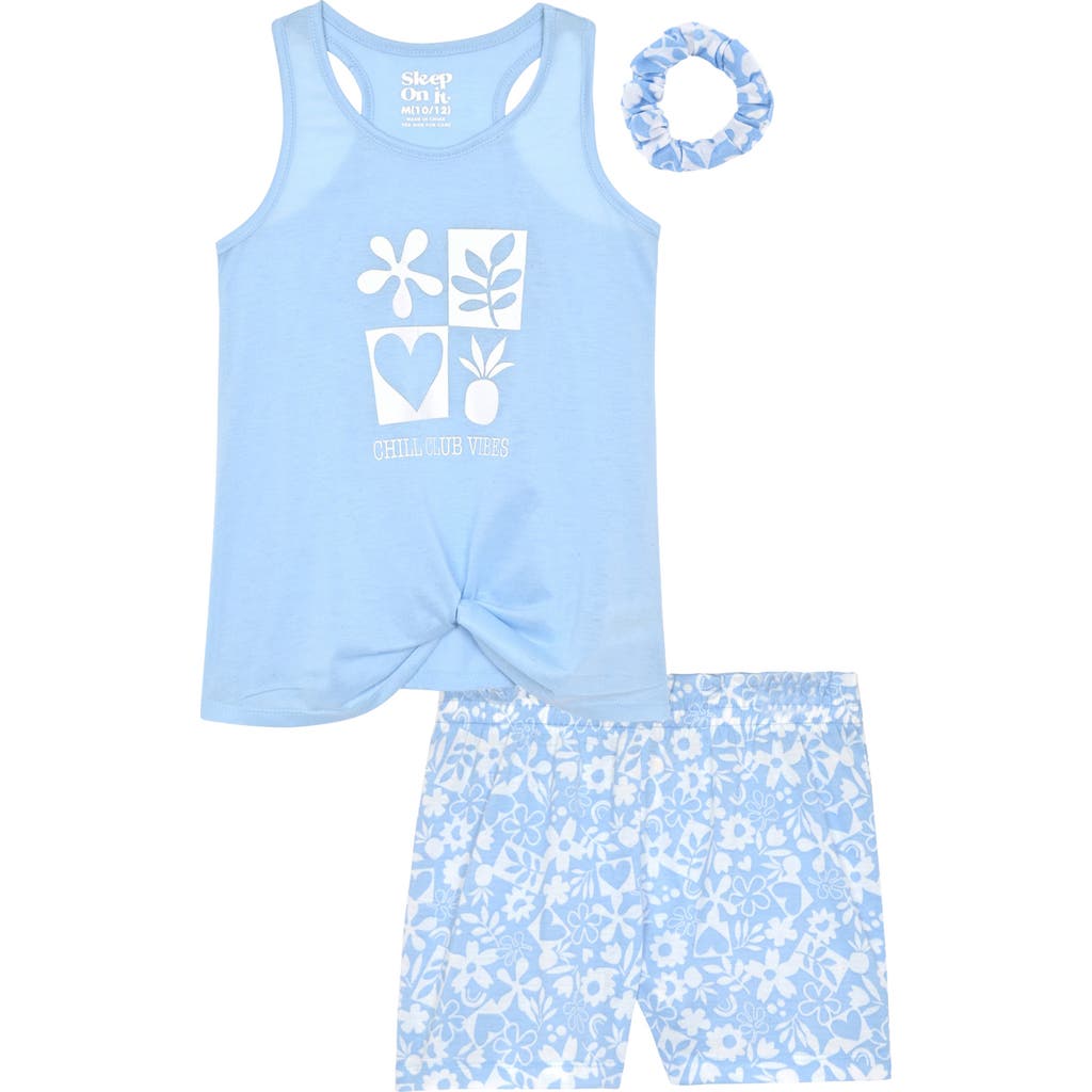 Sleep On It Kids' Print Three-piece Short Pajamas