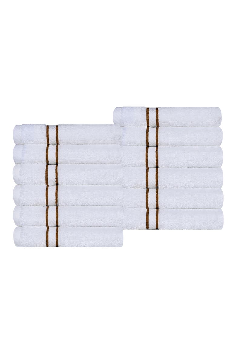 12-Piece Turkish Cotton Washcloths, Main, color, TOAST